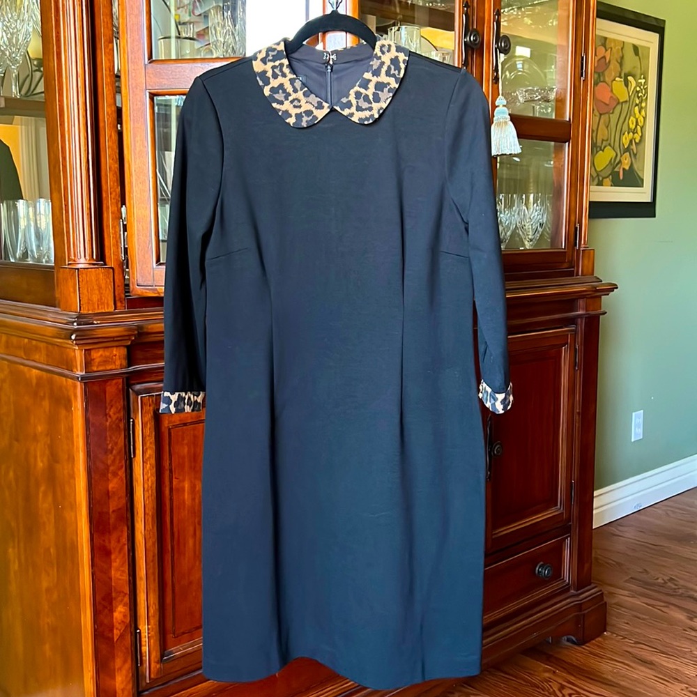 Perfect black dress with animal print detail